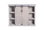 48X36 Distressed Grey Cabinet With Sliding Door - Detail