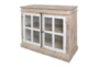 18X37 Natural Light Wood Cabinet With 2 Window Pane Doors + Antique Metal Locking - Signature