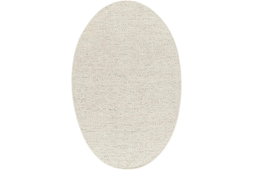 6'x9' Oval Rug-Lincoln Ivory And Beige Woven - 360