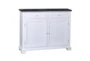 32X42 White With Black Top Cabinet 2 Drawers + 2 Doors - Signature