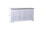 60" White With Black Top Cabinet With 2 Drawers + 4 Doors - Detail