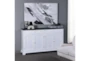 60" White With Black Top Cabinet With 2 Drawers + 4 Doors - Room