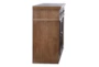 60" Industrial Wood + Metal Mesh Door Credenza With 3 Wooden Drawers + Black Metal Doors - Detail
