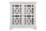 32X32 White Cream 2 Glass Wooden Door Cabinet - Detail