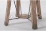 Luis Brown Wood + Metal 48" Round Dining Table  - Detail