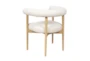 Spary Cream Boucle Dining Arm Chair - Back