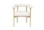 Spary Cream Boucle Dining Arm Chair - Front