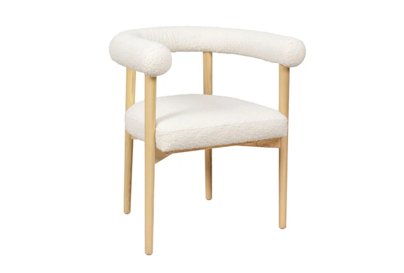Spary Cream Boucle Dining Arm Chair - 360