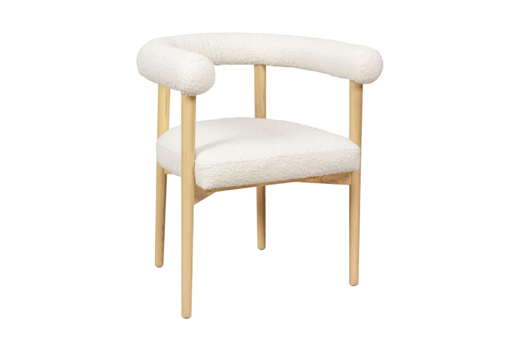 Spary Cream Boucle Dining Arm Chair