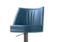 Gale Blue Faux Leather Adjustable Stool - Detail
