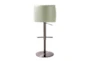 Gale Light Grey Faux Leather Adjustable Stool - Back