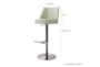 Gale Light Grey Faux Leather Adjustable Stool - Detail