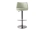 Gale Light Grey Faux Leather Adjustable Stool - Front