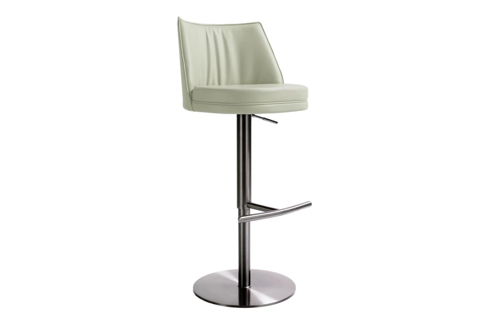 Gale Light Grey Faux Leather Adjustable Stool