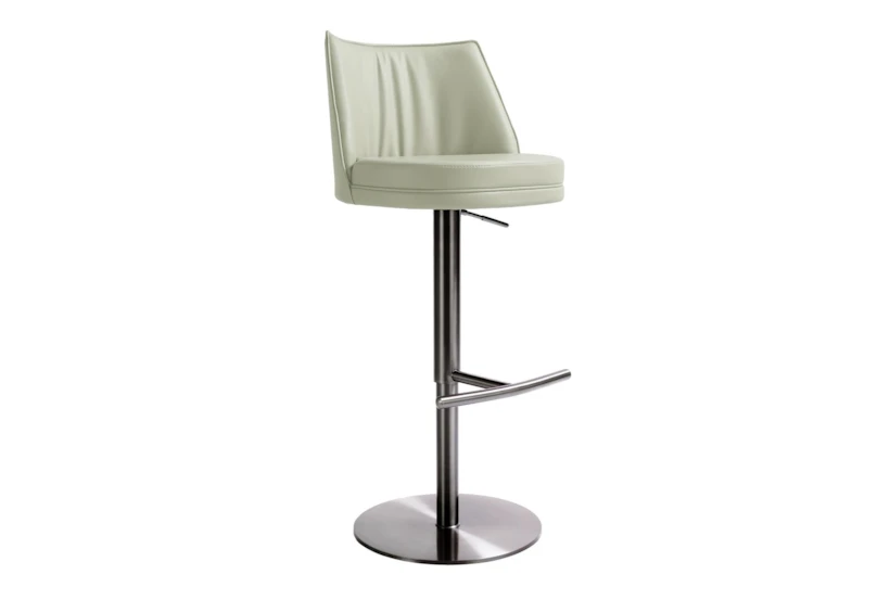 Gale Light Grey Faux Leather Adjustable Stool - 360