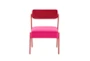 Jole Hot Pink Velvet Dining Chair Set Of 2 - Front