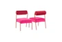 Jole Hot Pink Velvet Dining Chair Set Of 2 - Signature