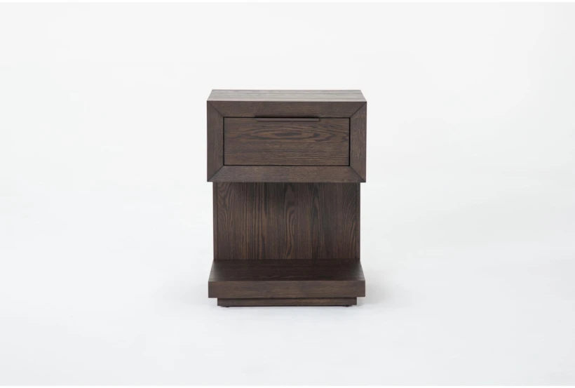 Pierce Espresso II 1-Drawer Nightstand With Usb And Power Outlets - 360