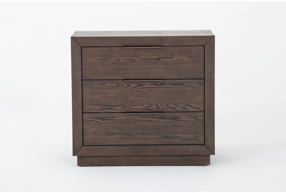 Pierce Espresso II 3-Drawer Nightstand With USB & Power Outlets