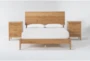 Warren II California King Wood 3 Piece Bedroom Set With 2 Nighstands - Signature