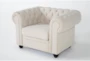 Elis Wheat Chesterfield Arm Chair - Side