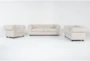 Elis Wheat Chesterfield 3 Piece Sofa, Loveseat & Chair Set - Signature
