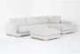 Lindsey Sand 127" 2 Piece Sectional with Right Arm Facing Chaise & Cocktail Ottoman - Signature