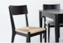 Austen 72-90" Extendable Dining With Woven Bench, Upholstered + Woven Chair Set For 6 - Detail