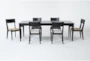 Austen 72-90" Extendable Dining With Upholstered + Woven Chair Set For 6 - Signature