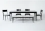 Austen 72-90" Extendable Dining With Upholstered Bench + Upholstered Chair Set For 6 - Signature