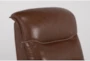 Rosco Brown Leather Zero Gravity Recliner with Power Headrest, USB & Built-in Battery - Detail