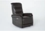 Rosco Charcoal Leather Zero Gravity Recliner with Power Headrest, USB & Built-in Battery - Side