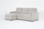 Nalia Oyster 98" 2 Piece High Back Convertible Sleeper Sectional with Left Arm Facing Storage Chaise - Signature