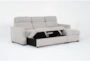 Nalia Oyster 98" 2 Piece High Back Convertible Sleeper Sectional with Right Arm Facing Storage Chaise - Side