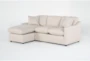 Cozy Linen 84" Sofa with Reversible Chaise - Side