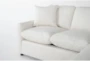 Cozy White 84" Sofa with Reversible Chaise - Detail