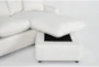 Cozy White 84" Sofa with Reversible Chaise - Detail