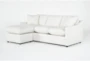 Cozy White 84" Sofa with Reversible Chaise - Side