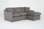 Cozy Charcoal 84" Sofa with Reversible Chaise - Signature