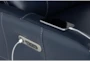 Hylman Blue Leather Zero Gravity Recliner with Power Headrest, USB & Built-in Battery - Detail