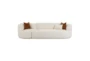 Shiva Cream Boucle 2 Piece Modular Right Arm Facing Sofa - Front