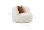Shiva Cream Boucle Swivel Chair - Detail