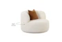 Shiva Cream Boucle Swivel Chair - Detail
