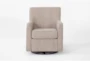 Belinha II Taupe Swivel Glider Arm Chair - Front