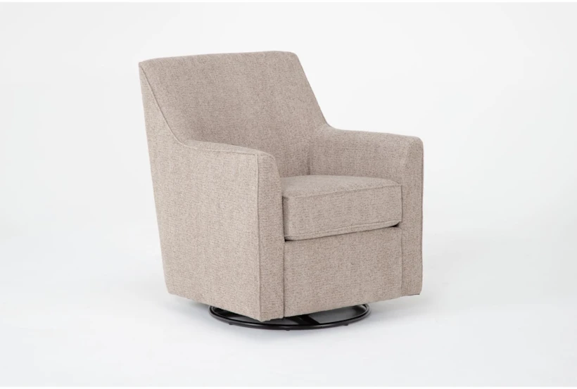 Belinha II Taupe Swivel Glider Arm Chair - 360