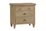 Eloise Natural 3-Drawer Nightstand With Power Outlets & USB - Front