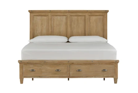 Eloise Natural Queen Panel Bed With Storage