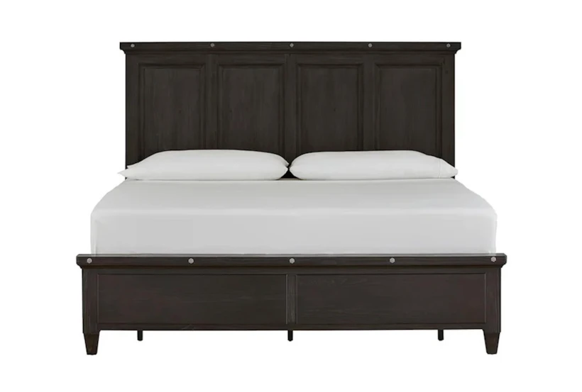 Eloise Black Queen Wood Panel Bed - 360