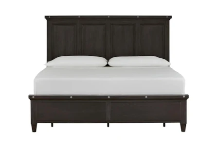 Eloise Black California King Wood Panel Bed - Main