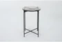 Tayla Black Metal + Glass Accent Table - Detail